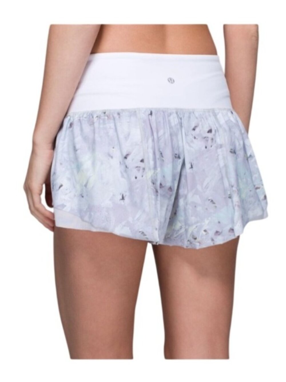 Lululemon Water Sea-Me Run Short Size 6 Mini Blushed Illusion White Multi White